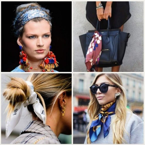 Vintage Scarf Leopard Print Large Square Rust Red Tan - Picture 2 of 6